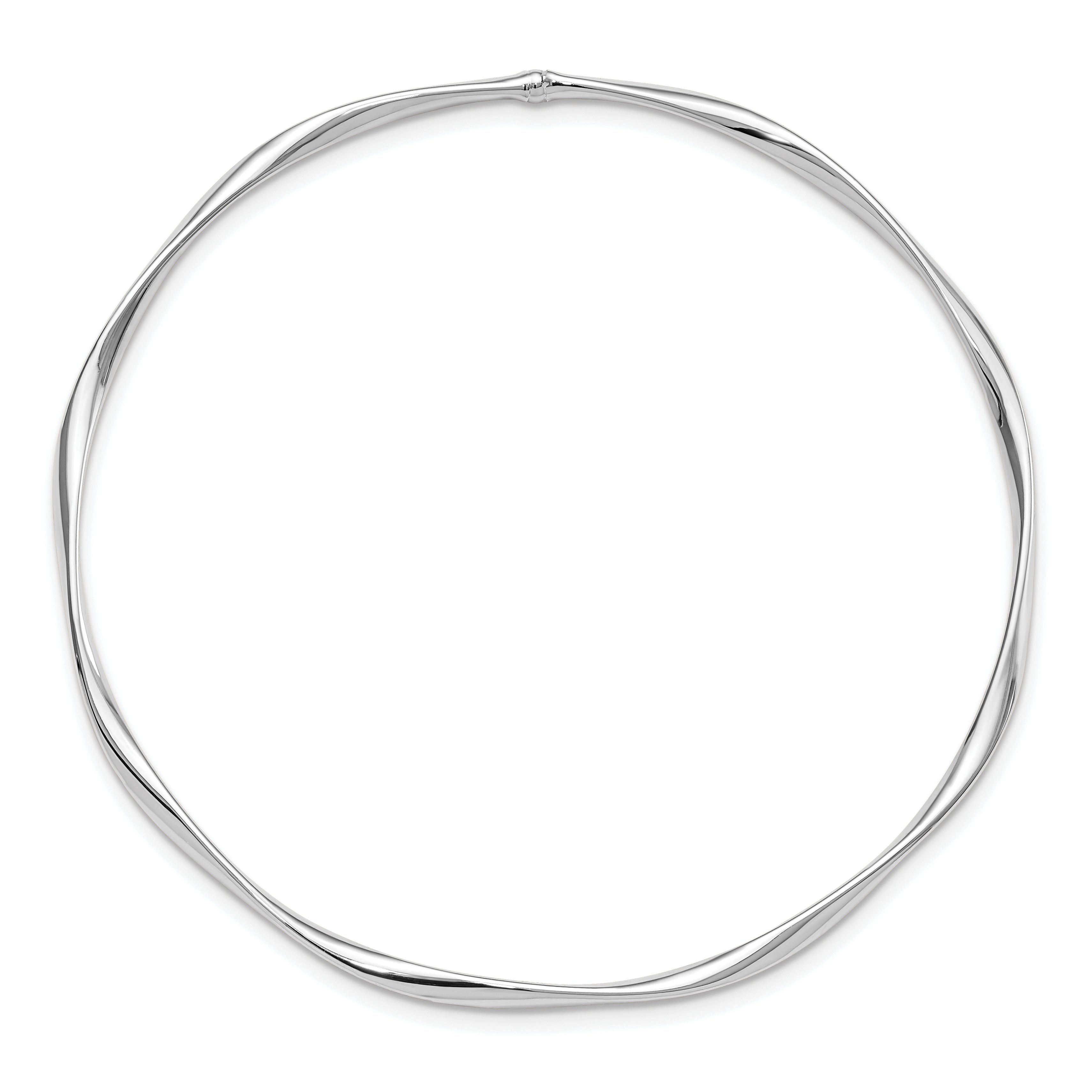 10K White Gold Slip-On Bangle