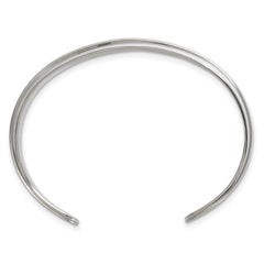 Stainless Steel Polished and Satin Cuff Bracelet