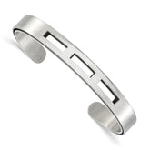 Stainless Steel Polished and Satin Cuff Bracelet