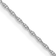 14K White Gold 22 inch Carded .6mm Cable Rope with Spring Ring Clasp Chain