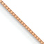 14K Rose Gold Solid Box Chain Necklace 0.5mm