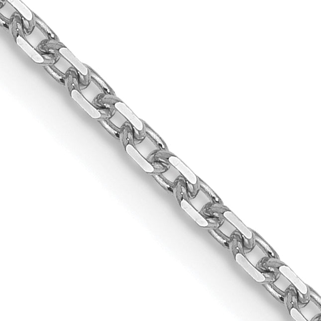 14K White Gold 1.5mm D/C Cable Chain