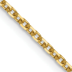 14K 1.5mm D/C Cable Chain