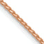 14K Rose Gold Solid Diamond-Cut Franco Chain Necklace 0.95mm