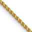14K Yellow Gold Solid Diamond-Cut Wheat Chain Necklace 1mm