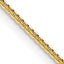 14K Yellow Gold Box Chain Necklace 1mm