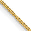 14K Yellow Gold Box Chain Necklace 1.3mm