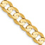 7.5mm 14K Yellow Gold Open Concave Curb Chain - Sophia Jewelers