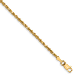 10k 2.25mm Diamond-Cut Rope Chain