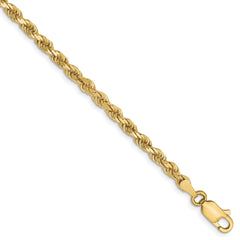 10k 3mm Diamond-Cut Rope Chain