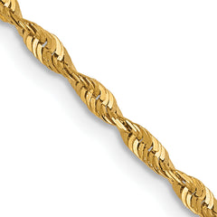 10k 1.8mm Diamond-Cut Lightweight Rope Chain