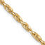 10K Yellow Gold Solid Diamond-Cut Rope Chain Necklace 3mm