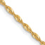 10K Yellow Gold Solid Diamond-Cut Rope Chain Necklace 1.5mm