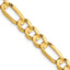 10K Yellow Gold Solid Figaro Chain Necklace 6mm