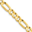 10K Yellow Gold Solid Figaro Chain Necklace 5.25mm