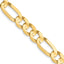 6.75mm 10K Yellow Gold Concave Figaro Chain - Sophia Jewelers
