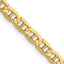 10K Yellow Gold Solid Anchor Chain Necklace 3mm