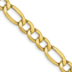 10k 5.35mm Semi-Solid Figaro Chain
