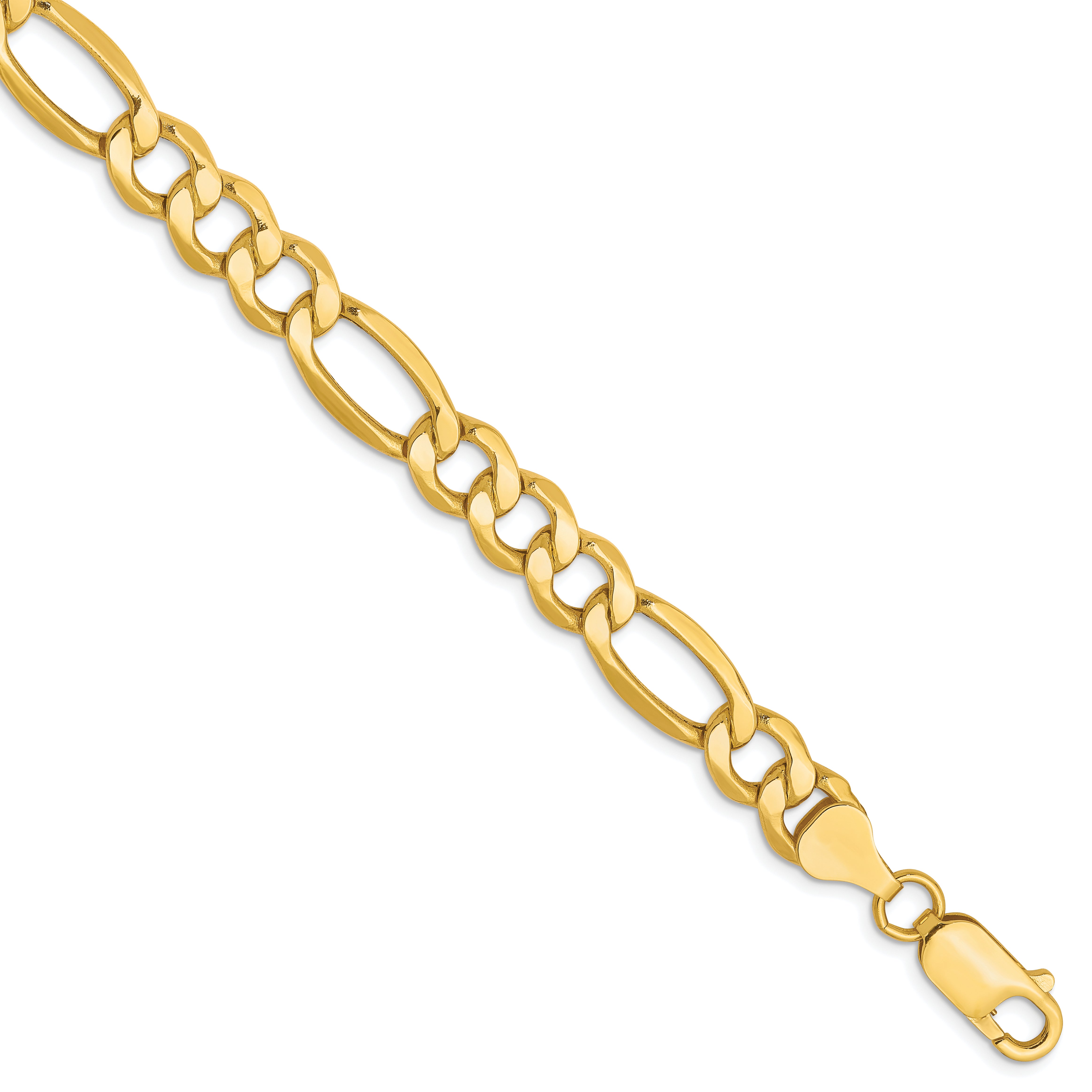 10K 7.3mm Semi-Solid Figaro Chain