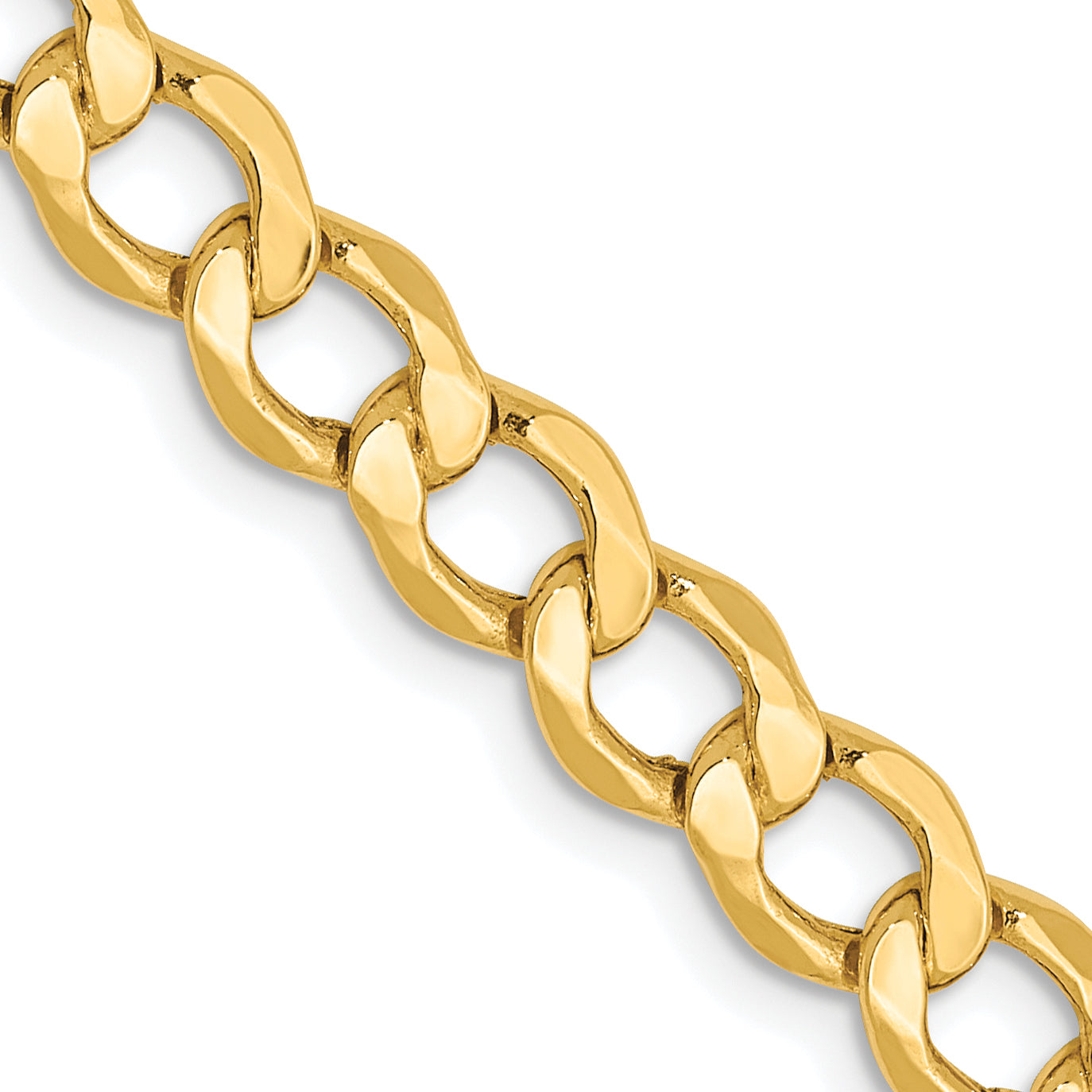 10k 5.25mm Semi-Solid Curb Chain