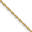 Women's 14K Yellow Gold Solid Carded Chain Necklace 0.95mm