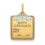 14k Enameled Blue Engravable BIRTH CERTIFICATE Charm - Sophia Jewelers