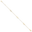 14K Fancy Open Hearts 3-Station 9 inch Plus 1 inch Extender - Total 10 inch Anklet - Sophia Jewelers