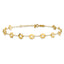 14k Ruffle Star Flowers 10 inch Plus 1 inch Extender - Total 11 inch Anklet - Sophia Jewelers