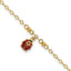 14K Red and Black Enameled Ladybug 9 inch Plus 1 inch Extender - Total 10 inch Anklet - Sophia Jewelers