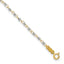 14K Two-tone Chain with Mirror Beads 9 inch Plus 1 inch Extender - Total 10 inch Anklet - Sophia Jewelers