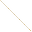 14K Diamond-cut Rice Puff Beads 4-Station 9 inch Plus 1 inch Extender - Total 10 inch Anklet - Sophia Jewelers