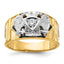 Men's Diamond Rite Masonic Ring in 14K Two-Tone Gold (0.15 ct. tw.), Size 10 - Sophia Jewelers