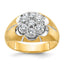 Men's Rounded Lab-Grown Diamond Cluster Ring in 14K Two-Tone Gold (1 ct. tw.), Size 10 - Sophia Jewelers