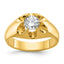 Men's Dome Lab-Grown Diamond Ring in 14K Yellow Gold (1 ct. tw.), Size 10 - Sophia Jewelers