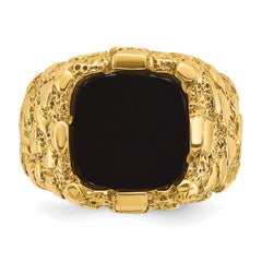 10k Men's Onyx Nugget Complete Ring