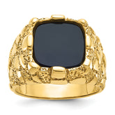 10k Men's Onyx Nugget Complete Ring