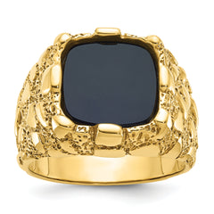 10k Men's Onyx Nugget Complete Ring