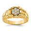 Men's Lab-Grown Diamond Cluster Ring in 14K Yellow Gold (1/4 ct. tw.), Size 10 - Sophia Jewelers