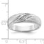 14k White Gold Polished and Satin Men's Ring Mounting, Mounting Only - Sophia Jewelers