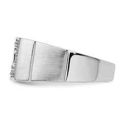 14k White Gold 1 carat Lab Grown Diamond VS/SI+ G+ Complete Men's Ring