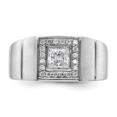 14k White Gold 1 carat Lab Grown Diamond VS/SI+ G+ Complete Men's Ring