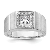 14k White Gold 1 carat Lab Grown Diamond VS/SI+ G+ Complete Men's Ring