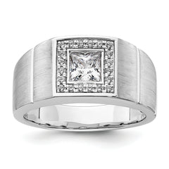 14k White Gold 1 carat Lab Grown Diamond VS/SI+ G+ Complete Men's Ring