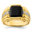 14k 1/8 carat Lab Grown Diamond VS/SI+ G+ and Onyx Complete Men's Ring - Sophia Jewelers