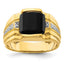 Men's Lab-Grown Diamond & Onyx Ring in 14K Yellow Gold (1/8 ct. tw.), Size 10 - Sophia Jewelers