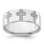 Men's Lab-Grown Diamond Cross Ring in 14K White Gold (1/5 ct. tw.), Size 10 - Sophia Jewelers