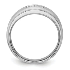 14k White Gold 7/8 carat Lab Grown Diamond VS/SI+ G+ Complete Men's Ring