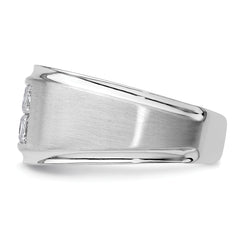 14k White Gold 7/8 carat Lab Grown Diamond VS/SI+ G+ Complete Men's Ring