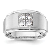14k White Gold 7/8 carat Lab Grown Diamond VS/SI+ G+ Complete Men's Ring