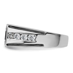 14k White Gold Black Rhodium 7/8 carat Lab Grown Diamond VS/SI+ G+ and Onyx Complete Men's Ring